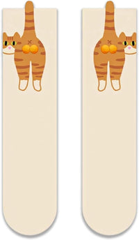 Cute Cat Socks with Fuzzy Balls