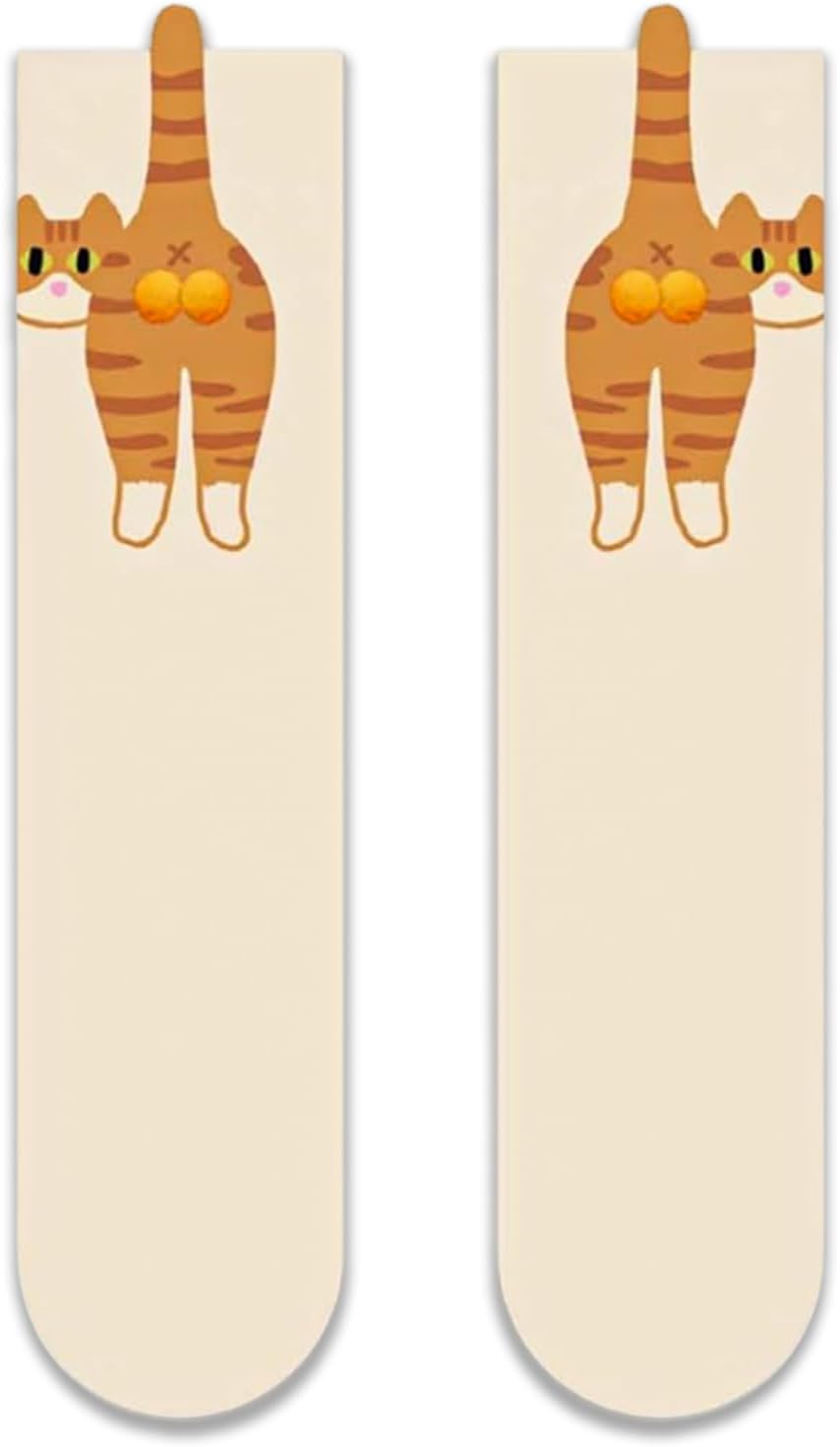 Cute Cat Socks with Fuzzy Balls