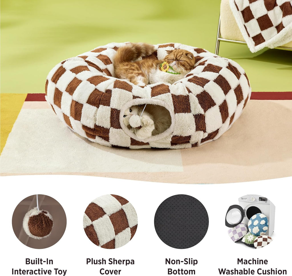 Cat Tunnel Bed for Indoor Cats